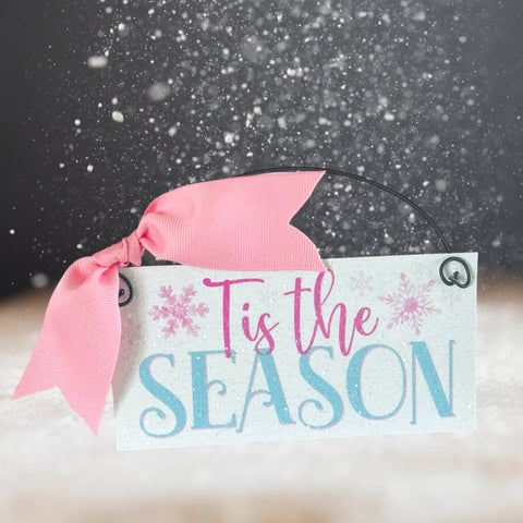 Tis the Season mini sign 3x6 inches. Wood or metal options.