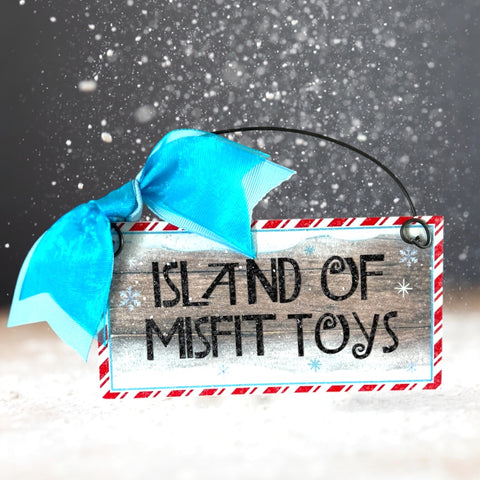 Island of Misfit Toys mini sign 3x6 inches. Wood or metal options.