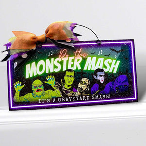 Neon Monster Mash Halloween sign. Wood or metal option.