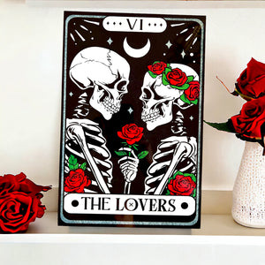 Lovers Tarot Card Metal sign.