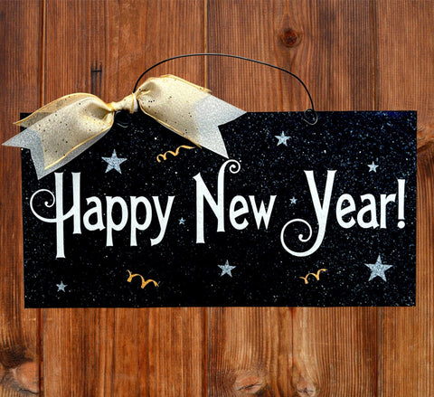 Happy new year sign.