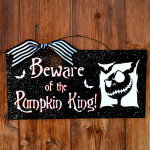 Pumpkin King Jack sign.