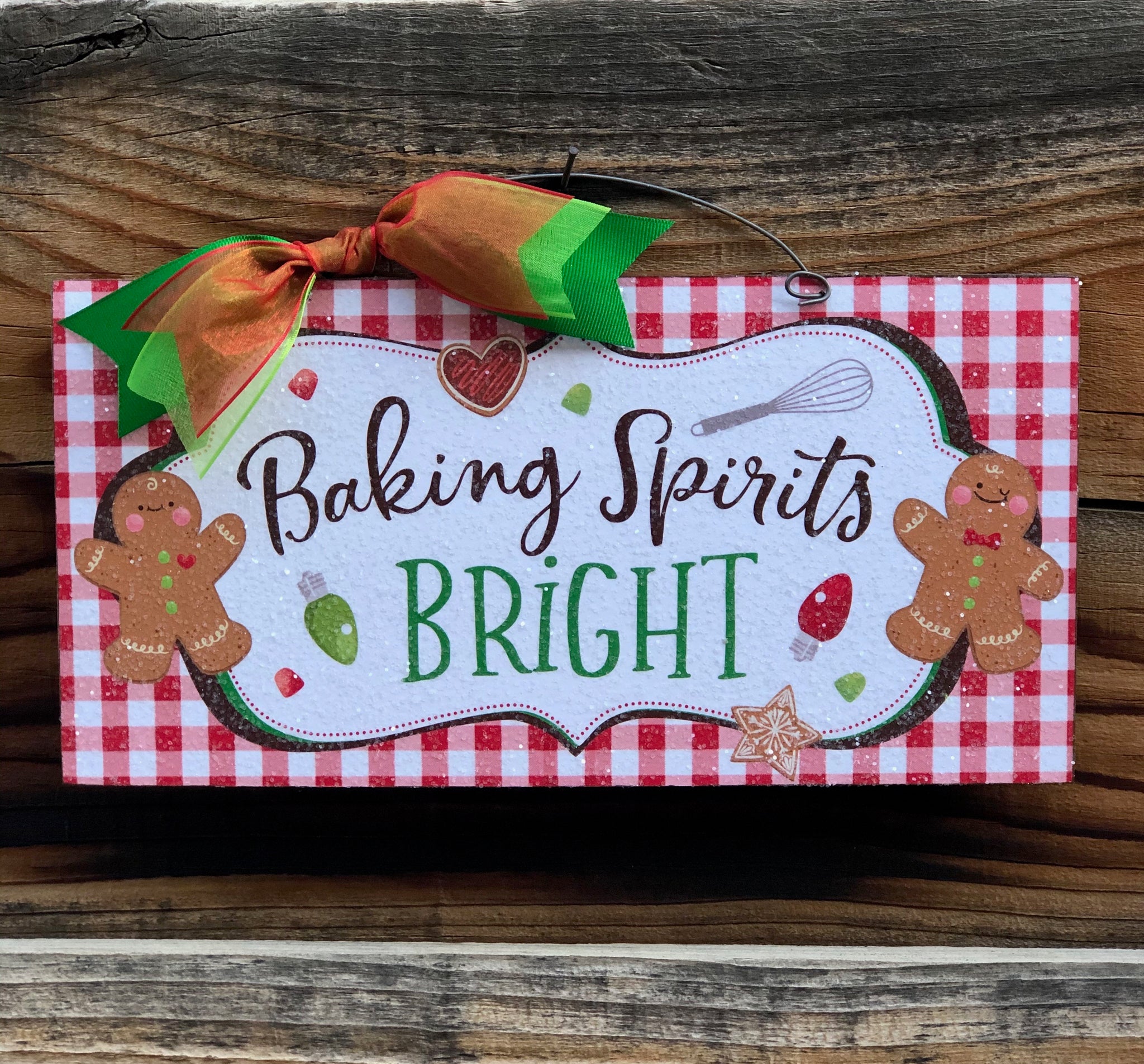 Baking Spirits Bright sign.