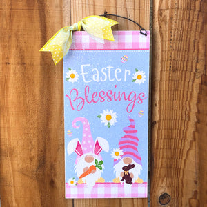 Easter Blessings Gnome sign.