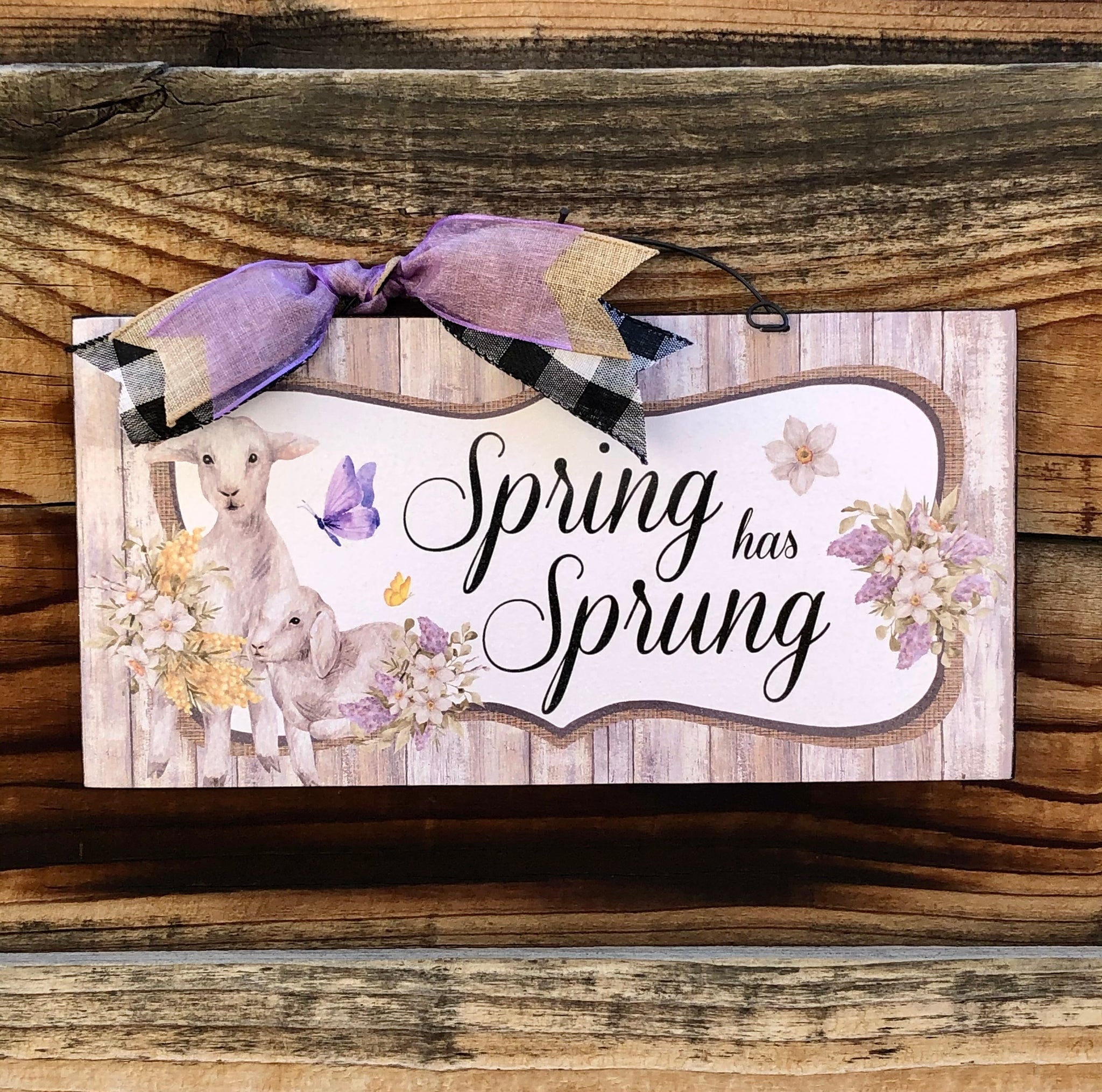 Copy of Spring has Sprung Lamb sign.