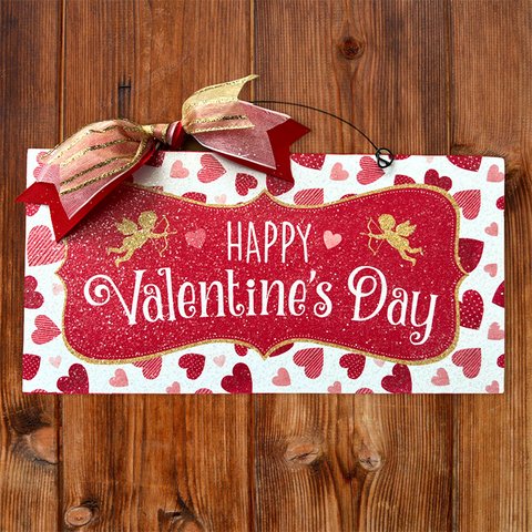Happy Valentine's Day cupid sign.