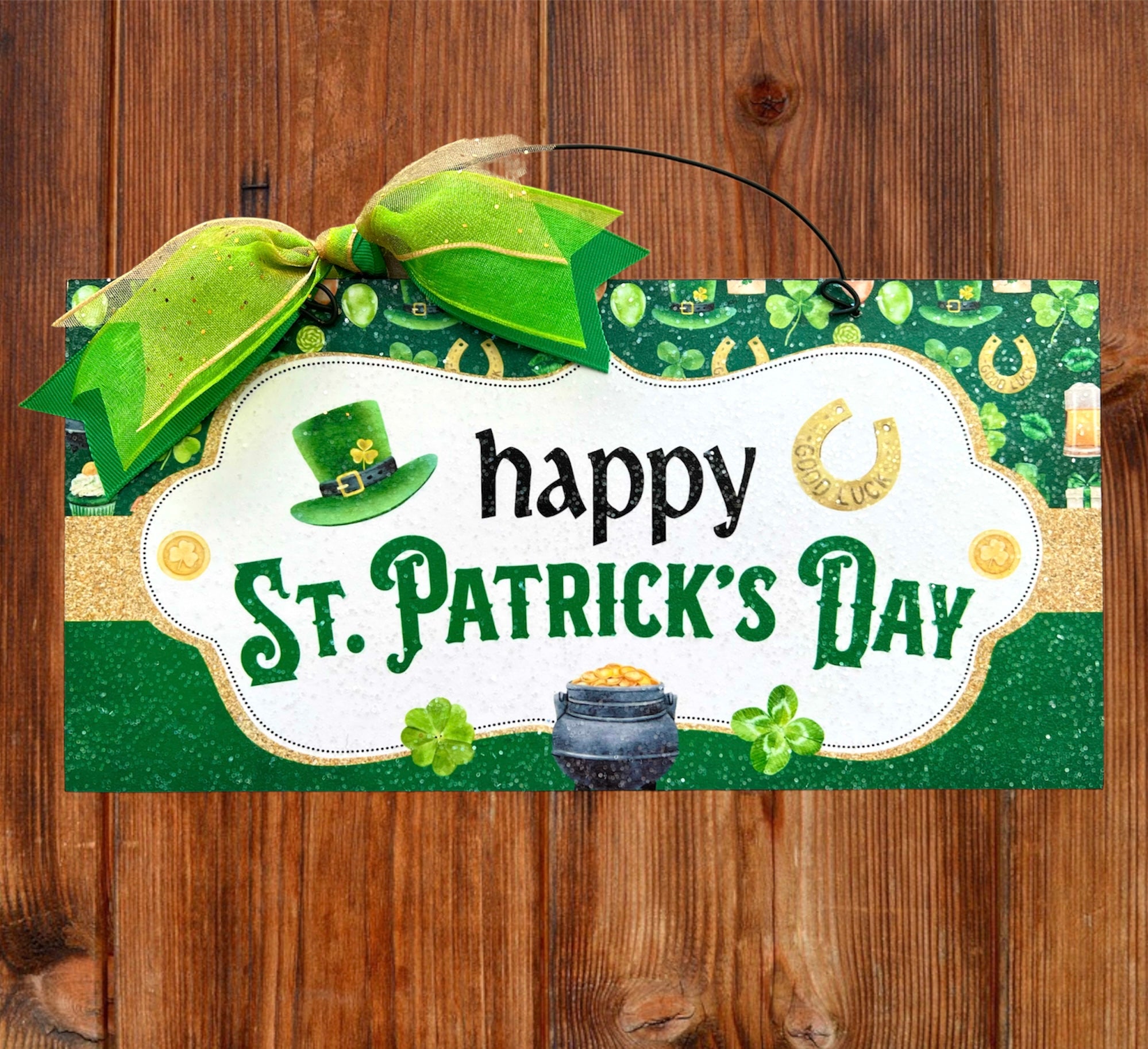 Happy St.Patrick's Day sign. Wood or metal option