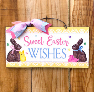 Sweet Easter Wishes sign.