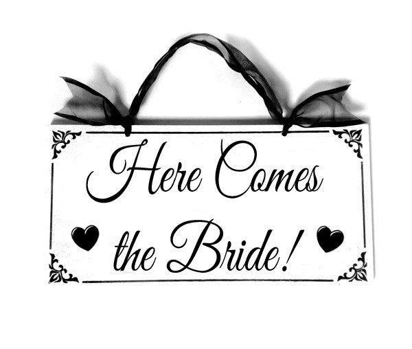 Double sided wedding sign.
