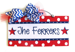 Custom text star sign.