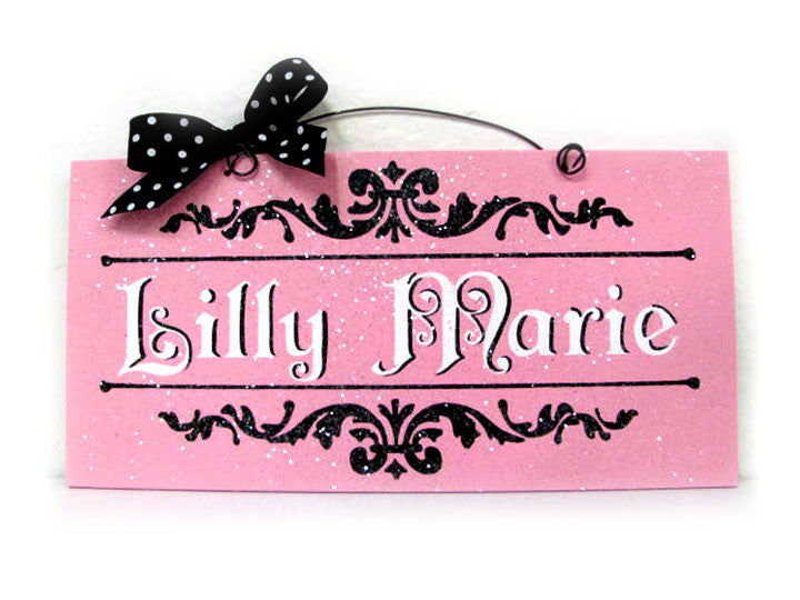 Custom Filigree name sign.