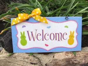 Easter Welcome sign.