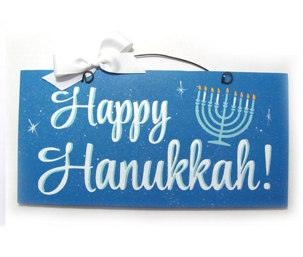 Happy Hanukkah sign.