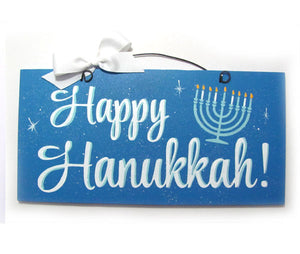 Happy Hanukkah sign.