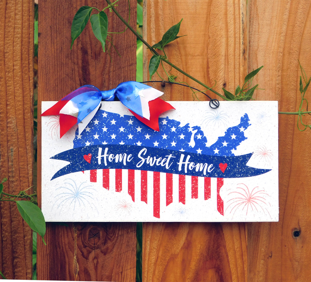 United States Home Sweet Home sign.