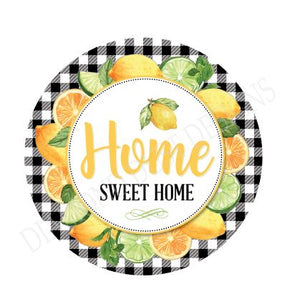 Home Sweet Home round Lemon sign.