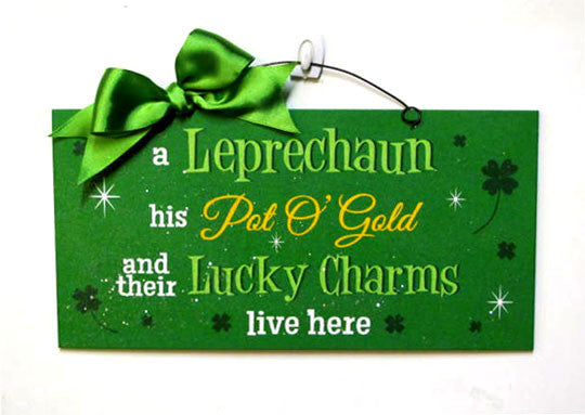 St.Patrick's Day sign. Lucky Charms.