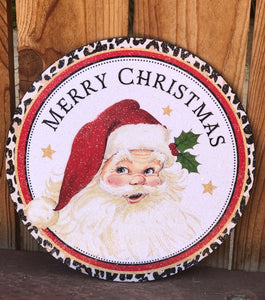 Merry Christmas Santa sign.