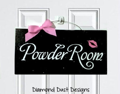 Powder Room sign.