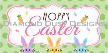 Easter sign. Hoppy Easter.